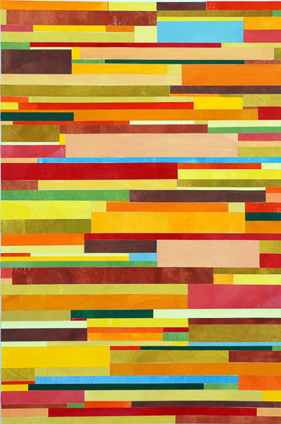 Textile    26x16  acrylic/paper collage