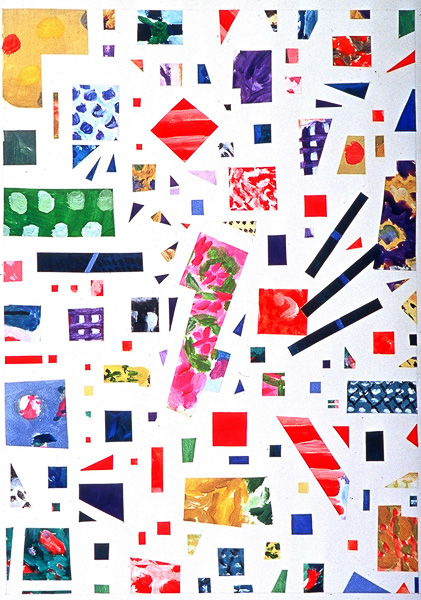 Easy Does It   30x22  acrylic/papercollage