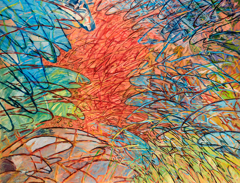 Galapagos/Genesis<br />54”x72” acrylic/paper