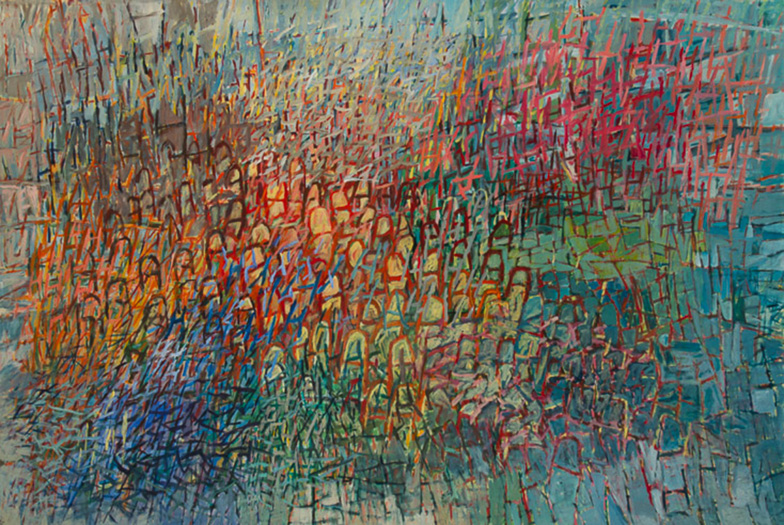 From the Whirlwind 54”x72” acrylic/paper