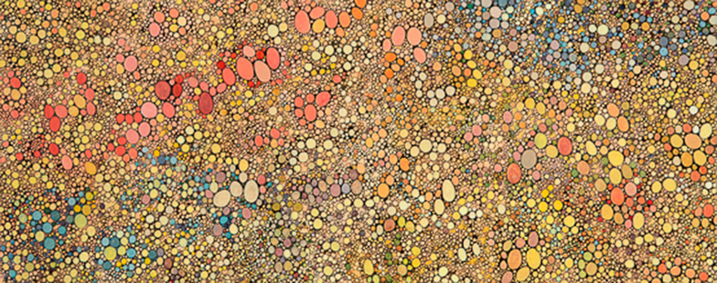Chains of the Pleiades, 12”x24”, acrylic/ink/board