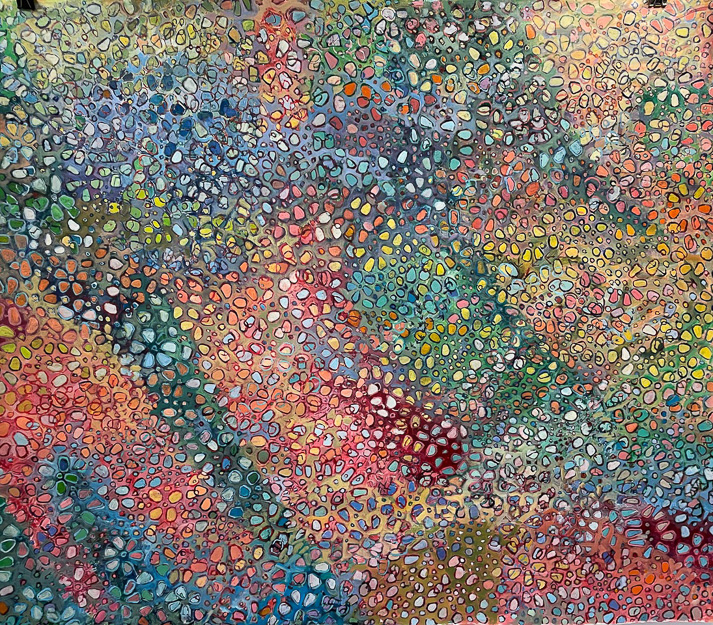 Dusk: after Inness 47x55 acrylic on paper