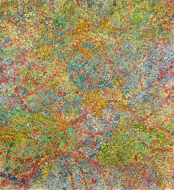 Carnival 48x55 acrylic/ink/ppr