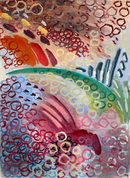 Psalmscape: River 30x22 acryl/ppr