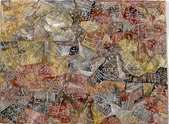 Jacob’s Ladder, 22”x33”, paint/paper collage