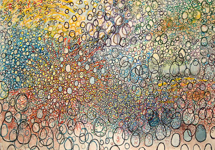 Generation, 54”x72”, acrylic/paper