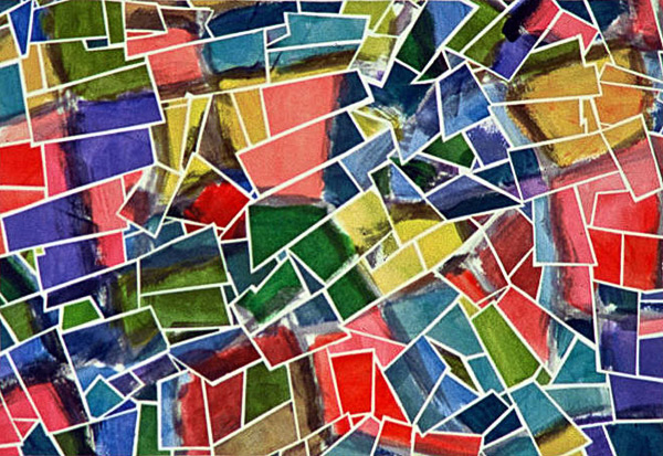 Afghan II    10x12  paint on paper collage